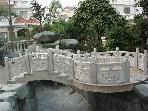 美國白麻花崗巖石欄桿