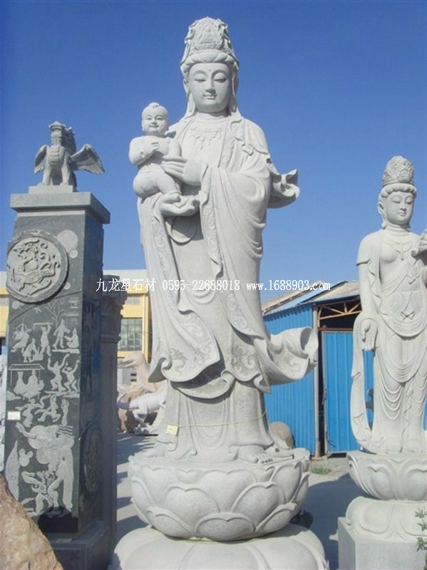 石雕送子觀音造像