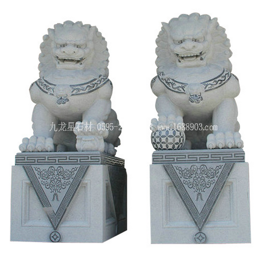 青石北獅宮廷獅